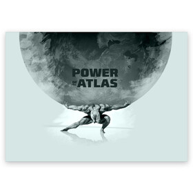 Поздравительная открытка с принтом Power of the Atlas , 100% бумага | плотность бумаги 280 г/м2, матовая, на обратной стороне линовка и место для марки
 | Тематика изображения на принте: atlas | power | powerlifting | sport | strength | weightlifting | атлант | бодибилдинг | качок | пауэрлифтинг | сила | спорт
