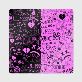 Магнит виниловый Квадрат с принтом LIL PEEP LOGOBOMBING BLACK PINK , полимерный материал с магнитным слоем | размер 9*9 см, закругленные углы | lil peep | lil prince | pink | зарубежная музыка | лил пип | маленький принц