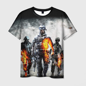 Мужская футболка 3D с принтом Battlefield | Батлфилд (Z) , 100% полиэфир | прямой крой, круглый вырез горловины, длина до линии бедер | battlefield | ea digital illusions ce | special forces | батлфилд | поле боя | шутер