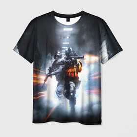 Мужская футболка 3D с принтом Battlefield , 100% полиэфир | прямой крой, круглый вырез горловины, длина до линии бедер | battlefield | ea digital illusions ce | special forces | батлфилд | поле боя | шутер