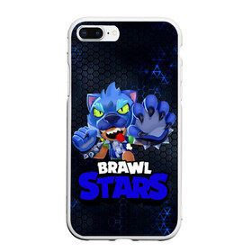 Чехол для iPhone 7Plus/8 Plus матовый с принтом Brawl Stars Blue Hex , Силикон | Область печати: задняя сторона чехла, без боковых панелей | brawl | brawl st | brawl stars | colt | dynamike | game | hex | leon | logo | mobo | poco | shelly | stars | бравл | динамайк | игра | игры | кольт | леон | лого | мобильные игры | надпись | поко | старс | шелли