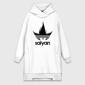 Платье-худи хлопок с принтом Saiyan ,  |  | Тематика изображения на принте: adidas | logo | manga | training | абибас | адидас | брутальный | воин | герой | главный | жемчуг | зарядка | из | кавай | копия | крутой | кулак | лицо | м | малыш | манга | мастер | милый | мотивация | надпись | облако