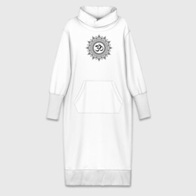 Платье удлиненное хлопок с принтом Ом Мандала ,  |  | aum | sak yant | будда | буддизм | восток | йога | лотос | ом | сак янт | хатха йога