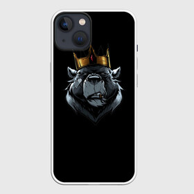 Чехол для iPhone 13 с принтом king ,  |  | для детей | для мальчиков | для мужиков | для мужчин | для парней | корона | медведь | россия | царь | черная