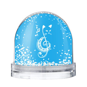 Снежный шар с принтом Котик Музыкальный , Пластик | Изображение внутри шара печатается на глянцевой фотобумаге с двух сторон | 
