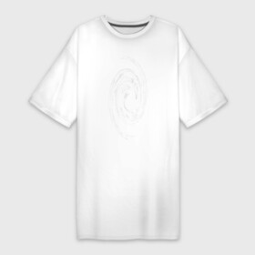 Платье-футболка хлопок с принтом Спираль ,  |  | абстракция | вихрь | волны | воронка | круги | линии | спираль