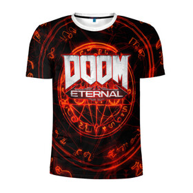 Мужская футболка 3D спортивная с принтом DOOM , 100% полиэстер с улучшенными характеристиками | приталенный силуэт, круглая горловина, широкие плечи, сужается к линии бедра | doom | doom eternal | дум