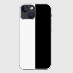 Чехол для iPhone 13 mini с принтом ПРОСТО ЧЁРНО БЕЛЫЙ | Black and White ,  |  | black | black  white | color | white | белый | геометрия | чб | чёрно белый | чёрный