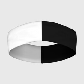 Повязка на голову 3D с принтом ПРОСТО ЧЁРНО БЕЛЫЙ | Black and White ,  |  | black | black  white | color | white | белый | геометрия | чб | чёрно белый | чёрный