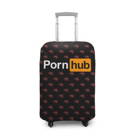Чехол для чемодана 3D с принтом PornHub , 86% полиэфир, 14% спандекс | двустороннее нанесение принта, прорези для ручек и колес | brazzers | hub | бразерс