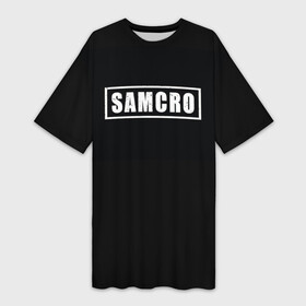 Платье-футболка 3D с принтом Сыны анархии ,  |  | Тематика изображения на принте: anarchy | samcro | soa | sons of anarchy | жнец | жнец с косой | самкро | сыны анархии