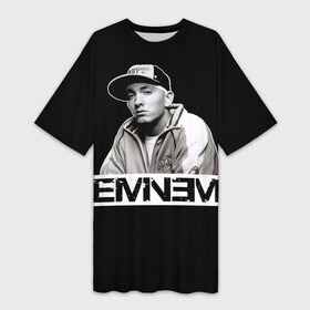 Платье-футболка 3D с принтом Eminem ,  |  | eminem | evil | ken kaniff | marshall bruce mathers iii | mm | rap | slim shady | маршалл брюс мэтерс iii | рэп | рэп рок | хип хоп | хорроркор | эминем