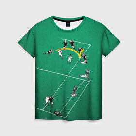 Женская футболка 3D с принтом Игра в регби , 100% полиэфир ( синтетическое хлопкоподобное полотно) | прямой крой, круглый вырез горловины, длина до линии бедер | rugby | регби | спорт | футбол