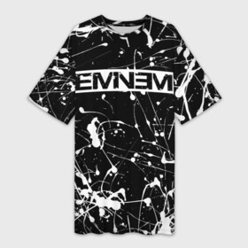 Платье-футболка 3D с принтом Eminem ,  |  | eminem | evil | ken kaniff | marshall bruce mathers iii | mm | rap | slim shady | маршалл брюс мэтерс iii | рэп | рэп рок | хип хоп | хорроркор | эминем