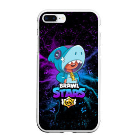 Чехол для iPhone 7Plus/8 Plus матовый с принтом BRAWL STARS LEON SHARK , Силикон | Область печати: задняя сторона чехла, без боковых панелей | bib | brawl stars | colt | crow | leon | leon shark | max | moba | sally leon | shark | акула | берли | биби | бравл старс | ворон | жанр | игра | кольт | леон | леон акула | ма | нита | шелли