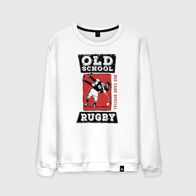 Мужской свитшот хлопок с принтом Old School Rugby , 100% хлопок |  | Тематика изображения на принте: rugby | регби | спорт | футбол