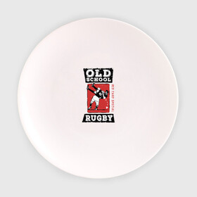 Тарелка 3D с принтом Old School Rugby , фарфор | диаметр - 210 мм
диаметр для нанесения принта - 120 мм | rugby | регби | спорт | футбол