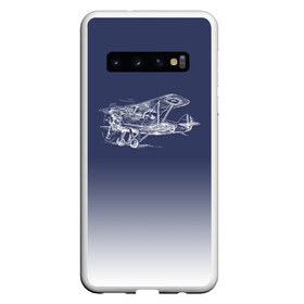 Чехол для Samsung Galaxy S10 с принтом Биплан , Силикон | Область печати: задняя сторона чехла, без боковых панелей | fly | sky | авиа | авиаспорт | авиатор | авиация | брату | ввс | военно воздушные силы | деду | дедушке | день защитника | день защитника отечества | день мужчин | другу | защитник | летать | летчик