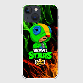 Чехол для iPhone 13 mini с принтом BRAWL STARS LEON | ЛЕОН ОГОНЬ ,  |  | bibi | brawl stars | crow | el brown | leon | leon shark | max | sally leon | shark | stars | werewolf | акула | биби | ворон | леон | оборотень