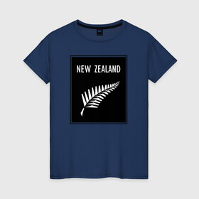 Женская футболка хлопок с принтом Регби. Новая Зеландия , 100% хлопок | прямой крой, круглый вырез горловины, длина до линии бедер, слегка спущенное плечо | rugby | регби | спорт | футбол
