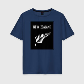 Женская футболка хлопок Oversize с принтом Регби Новая Зеландия , 100% хлопок | свободный крой, круглый ворот, спущенный рукав, длина до линии бедер
 | rugby | регби | спорт | футбол