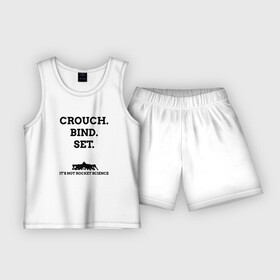 Детская пижама с шортами хлопок с принтом Crouch. Bind. Set ,  |  | Тематика изображения на принте: rugby | игроки | регби | сборная | спорт | футбол
