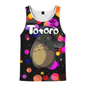 Мужская майка 3D с принтом Totoro , 100% полиэстер | круглая горловина, приталенный силуэт, длина до линии бедра. Пройма и горловина окантованы тонкой бейкой | japan | my neighbor totoro | neighbor totoro | totoro | мой сосед тоторо | сосед тоторо | тоторо | япония