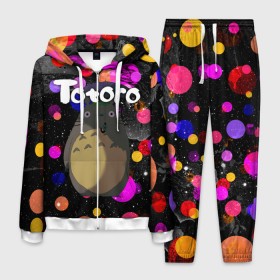 Мужской костюм 3D с принтом Totoro , 100% полиэстер | Манжеты и пояс оформлены тканевой резинкой, двухслойный капюшон со шнурком для регулировки, карманы спереди | japan | my neighbor totoro | neighbor totoro | totoro | мой сосед тоторо | сосед тоторо | тоторо | япония