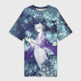 Платье-футболка 3D с принтом Tomoe Kamisama ,  |  | аниме очень приятно бог | аниме приятный бог | лис томоэ | манга | ова | очень приятно бог | очень приятно бог ова | томоэ