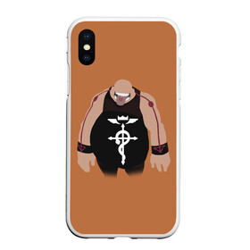 Чехол для iPhone XS Max матовый с принтом Стальной алхимик , Силикон | Область печати: задняя сторона чехла, без боковых панелей | fullmetal alchemist | алхимия | альфонс элрики | философский камень | хаганэ но рэнкиндзюцуси | хирому аракавы | эдвард