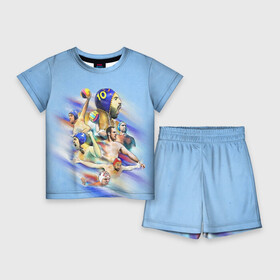 Детский костюм с шортами 3D с принтом Water polo players ,  |  | Тематика изображения на принте: polo | water polo | вода | водное поло | водный спорт | плавание | пловец | поло | спорт