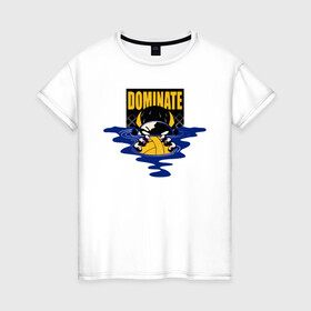 Женская футболка хлопок с принтом Dominate , 100% хлопок | прямой крой, круглый вырез горловины, длина до линии бедер, слегка спущенное плечо | polo | water polo | вода | водное поло | водный спорт | плавание | пловец | поло | спорт