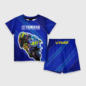 Детский костюм с шортами 3D с принтом Valentino Rossi ,  |  | bike | bikes | moto | moto gp | motogp | rossi | vale | valentino rossi | yamaha | yamaha motogp | байкер | вале | валентино росси | мото | мото гп | мотогонки | мотогп | мотоцикл | мотоциклист | мотоциклы | росси