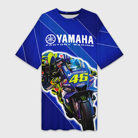 Платье-футболка 3D с принтом Valentino Rossi ,  |  | Тематика изображения на принте: bike | bikes | moto | moto gp | motogp | rossi | vale | valentino rossi | yamaha | yamaha motogp | байкер | вале | валентино росси | мото | мото гп | мотогонки | мотогп | мотоцикл | мотоциклист | мотоциклы | росси