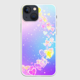 Чехол для iPhone 13 mini с принтом ЛЮБОВЬ ГРАДИЕНТ ,  |  | heart | love is | valentines day | влюбленные | девушки | день святого валентина | любовь | пары | свадьба | сердце | счастье