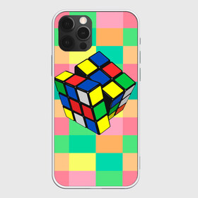 Чехол для iPhone 12 Pro Max с принтом Кубик Рубика , Силикон |  | игра | интеллект | куб | кубик | рубик | ум