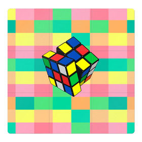 Магнитный плакат 3Х3 с принтом Кубик Рубика , Полимерный материал с магнитным слоем | 9 деталей размером 9*9 см | Тематика изображения на принте: игра | интеллект | куб | кубик | рубик | ум