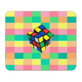 Коврик для мышки прямоугольный с принтом Кубик Рубика , натуральный каучук | размер 230 х 185 мм; запечатка лицевой стороны | Тематика изображения на принте: игра | интеллект | куб | кубик | рубик | ум