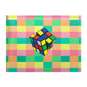 Обложка для студенческого билета с принтом Кубик Рубика , натуральная кожа | Размер: 11*8 см; Печать на всей внешней стороне | Тематика изображения на принте: игра | интеллект | куб | кубик | рубик | ум