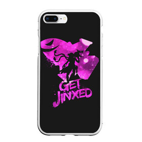 Чехол для iPhone 7Plus/8 Plus матовый с принтом Get Jinxed , Силикон | Область печати: задняя сторона чехла, без боковых панелей | Тематика изображения на принте: jinx | kda | league | lol | moba | pentakill | riot | rise | rus | skins | варвик | варус | воин | легенд | лига | лол | маг | стрелок | танк | чемпион