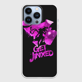 Чехол для iPhone 13 Pro с принтом Get Jinxed ,  |  | Тематика изображения на принте: jinx | kda | league | lol | moba | pentakill | riot | rise | rus | skins | варвик | варус | воин | легенд | лига | лол | маг | стрелок | танк | чемпион