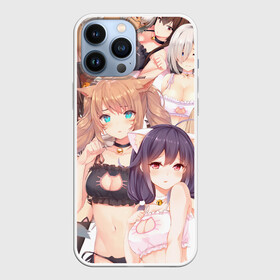 Чехол для iPhone 13 Pro Max с принтом Девушки в купальниках ,  |  | ahegao | anime | manga | neko | o face | аниме | ахегао | девушки | иероглифы | картинки | коллаж | лица | манга | тян | тянки | язык