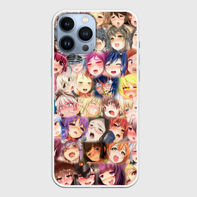 Чехол для iPhone 13 Pro Max с принтом MANY FACES OF AHEGAO color ,  |  | ahegao | anime | manga | neko | o face | аниме | ахегао | девушки | иероглифы | картинки | коллаж | лица | манга | тян | тянки | язык