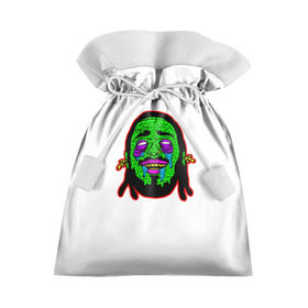 Подарочный 3D мешок с принтом Post Malone , 100% полиэстер | Размер: 29*39 см | art | hip hop | music | post malone | rap | rockstar | sound | zombie | арт | голова | зомби | музыка | музыкант | певец | пост малон | потеки | реп | репер | рэп | хип хоп