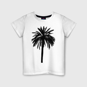 Детская футболка хлопок с принтом Тропики , 100% хлопок | круглый вырез горловины, полуприлегающий силуэт, длина до линии бедер | джунгли | мода | пальма | природа | солнце | стиль | тропики