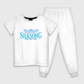 Детская пижама хлопок с принтом Hollow Knight: Silksong , 100% хлопок |  брюки и футболка прямого кроя, без карманов, на брюках мягкая резинка на поясе и по низу штанин
 | 