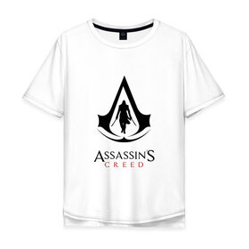 Мужская футболка хлопок Oversize с принтом ASSASSINS CREED. , 100% хлопок | свободный крой, круглый ворот, “спинка” длиннее передней части | slayer | асасин | ассасин крид | ассассин | тамплиеры