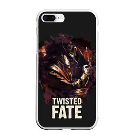 Чехол для iPhone 7Plus/8 Plus матовый с принтом Twisted Fate , Силикон | Область печати: задняя сторона чехла, без боковых панелей | Тематика изображения на принте: jinx | kda | league | lol | moba | pentakill | riot | rise | rus | skins | варвик | варус | воин | легенд | лига | лол | маг | стрелок | танк | чемпион