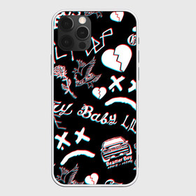 Чехол для iPhone 12 Pro Max с принтом LIL PEEP GLITCH , Силикон |  | lil peep | lil prince | pink | зарубежная музыка | лил пип | маленький принц