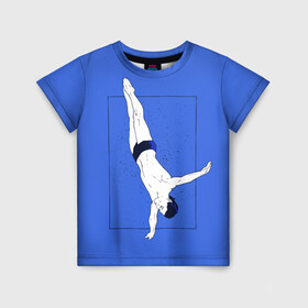 Детская футболка 3D с принтом Dive , 100% гипоаллергенный полиэфир | прямой крой, круглый вырез горловины, длина до линии бедер, чуть спущенное плечо, ткань немного тянется | cliff diving | dive | diving | swimming | плавание | прыжки в воду | спорт